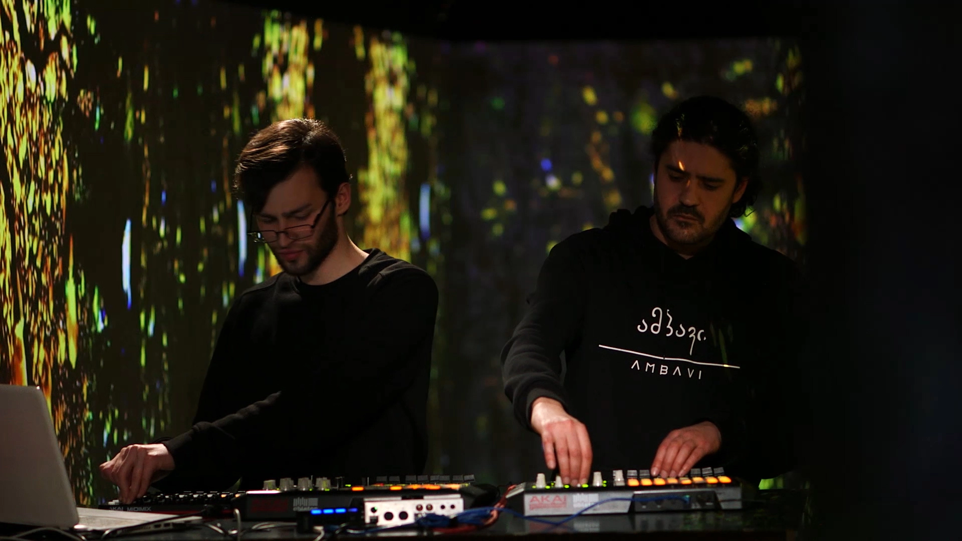 Musical performance with immersive visual show elements at Holoseum, Tbilisi