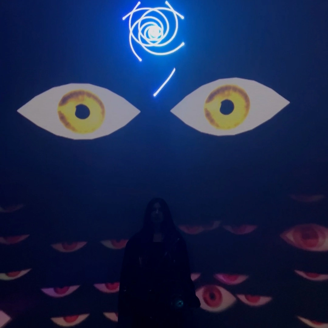 Abstract digital installation for Digital Detox artistic project at Holoseum, Tbilisi