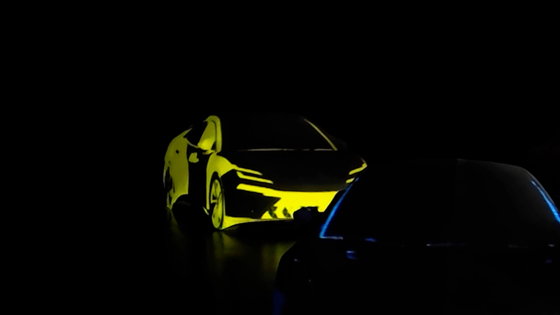 3D projection mapping on Lotus Cars vehicle at brand launch presentation, Tbilisi